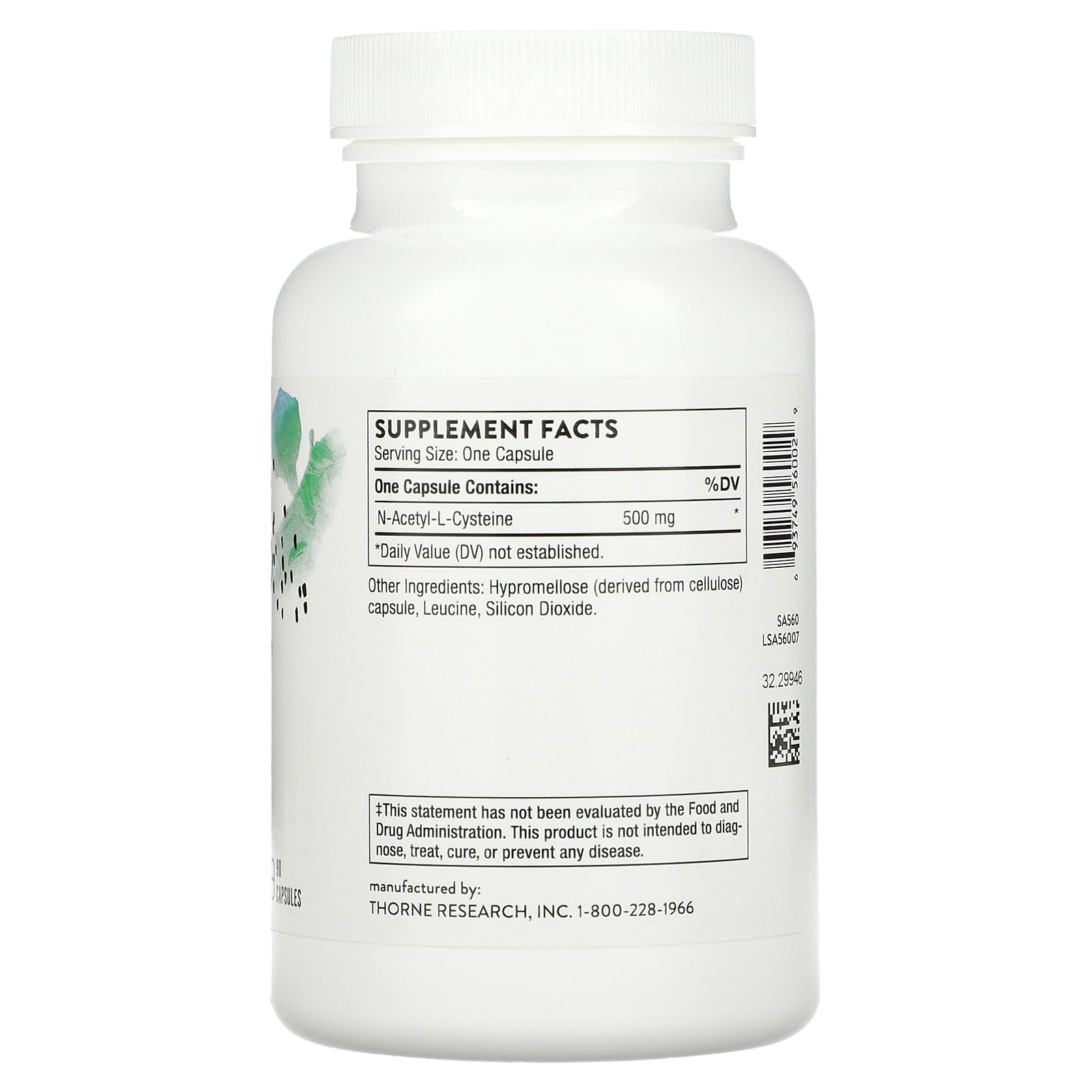 Thorne Research, Nac, 90 Capsules UPC 693749560029 | HiLife Vitamins