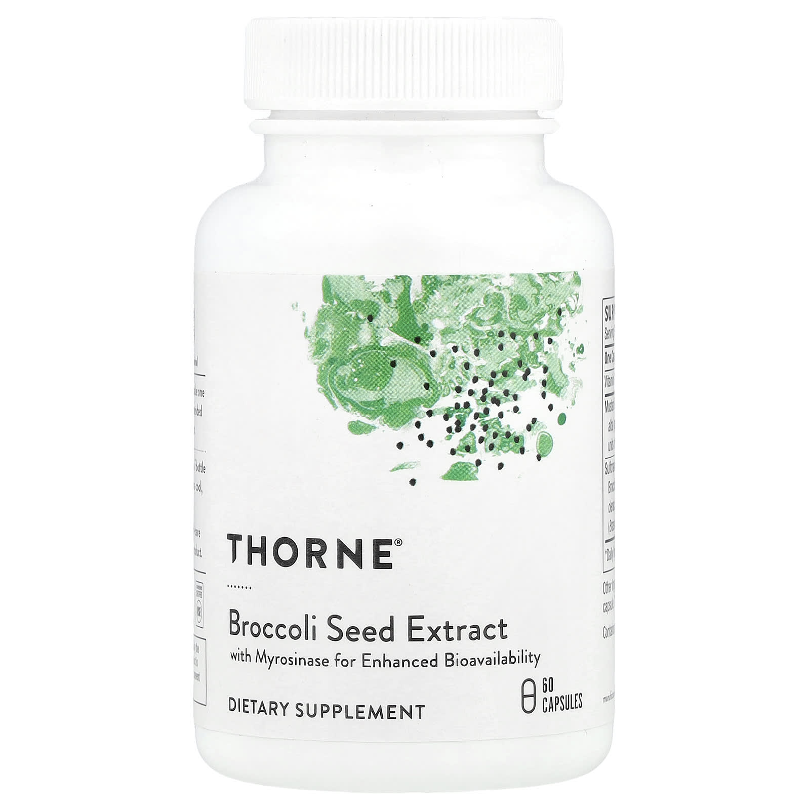 Thorne Research, Broccoli Seed Extract (formerly Crucera-SGS), 60 Capsules UPC 693749660019 | HiLife Vitamins