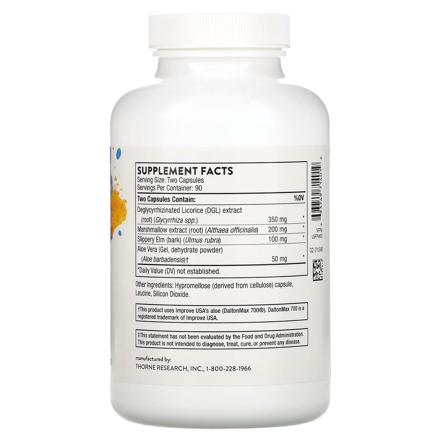Thorne Research, GI Relief (formerly GI-Encap), 180 Capsules UPC 693749714019 | HiLife Vitamins