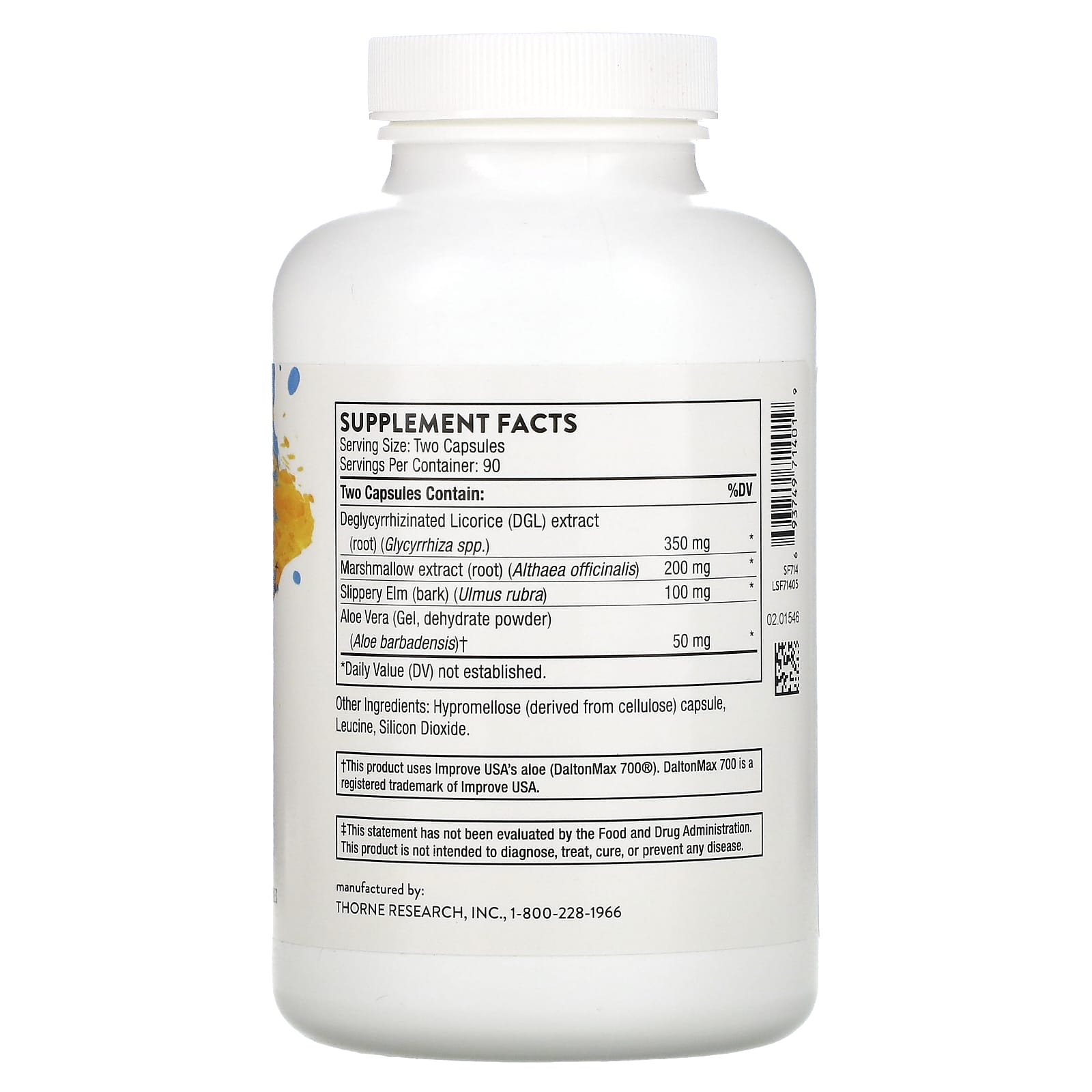 Thorne Research, GI Relief (formerly GI-Encap), 180 Capsules UPC 693749714019 | HiLife Vitamins