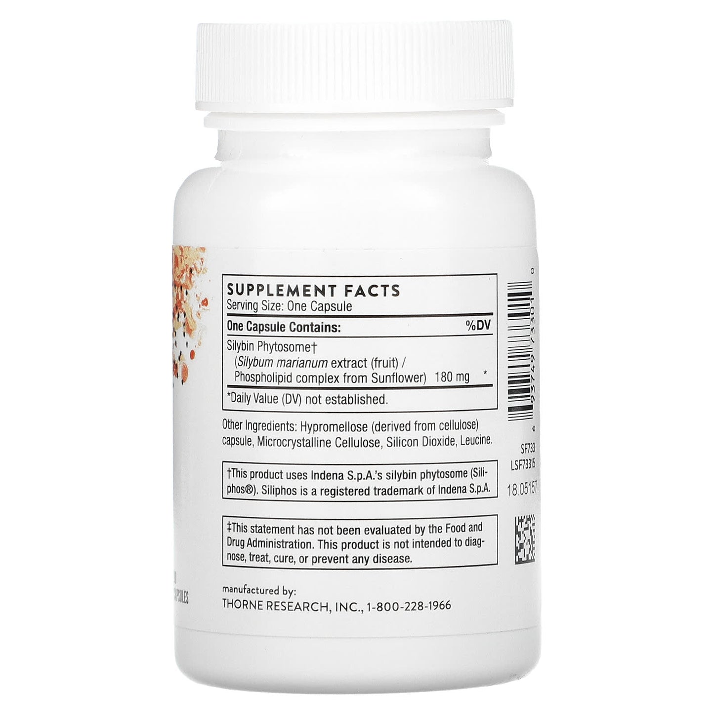 Thorne Research, Siliphos, 90 Capsules UPC 693749733010 | HiLife Vitamins