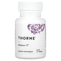 Thorne Research, Melaton-3, 60 Capsules UPC 693749788027 | HiLife Vitamins
