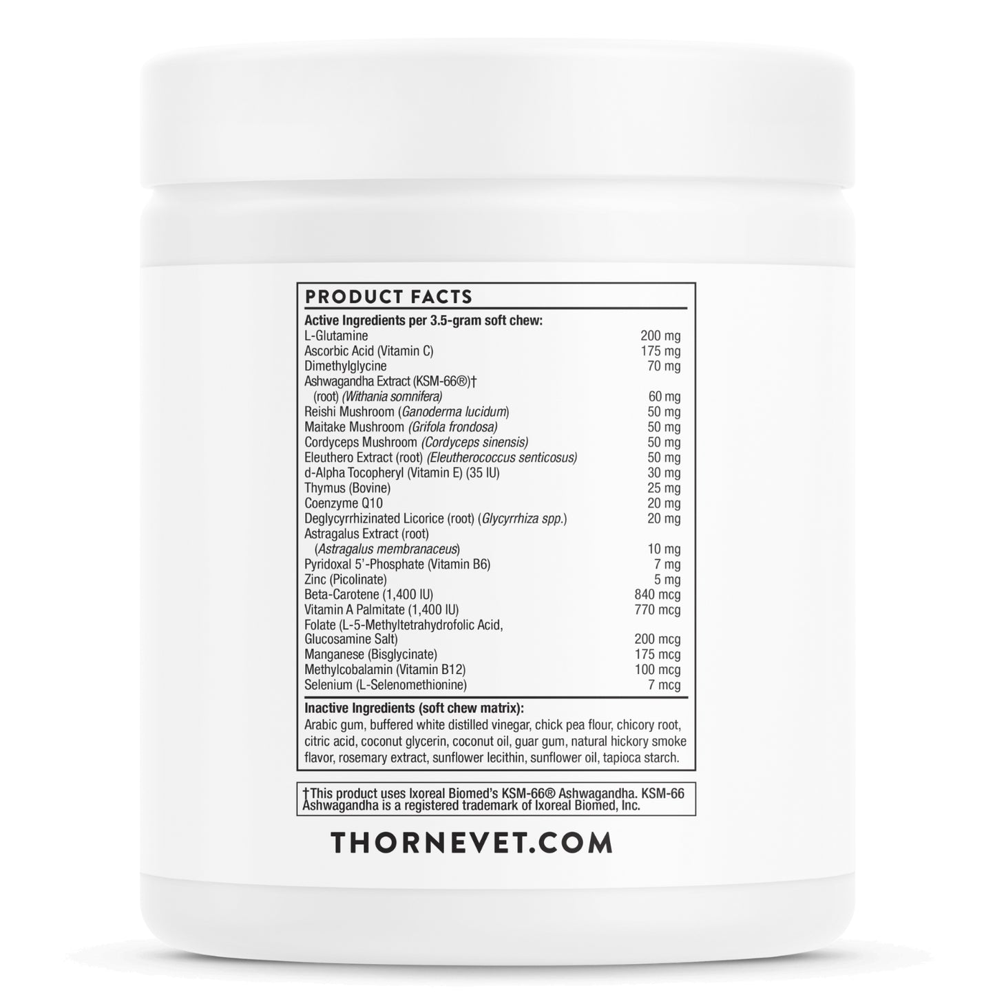Thorne Vet, Immune Support Formula (formerly Immugen), 90 Soft Chews UPC 693749099437 | HiLife Vitamins