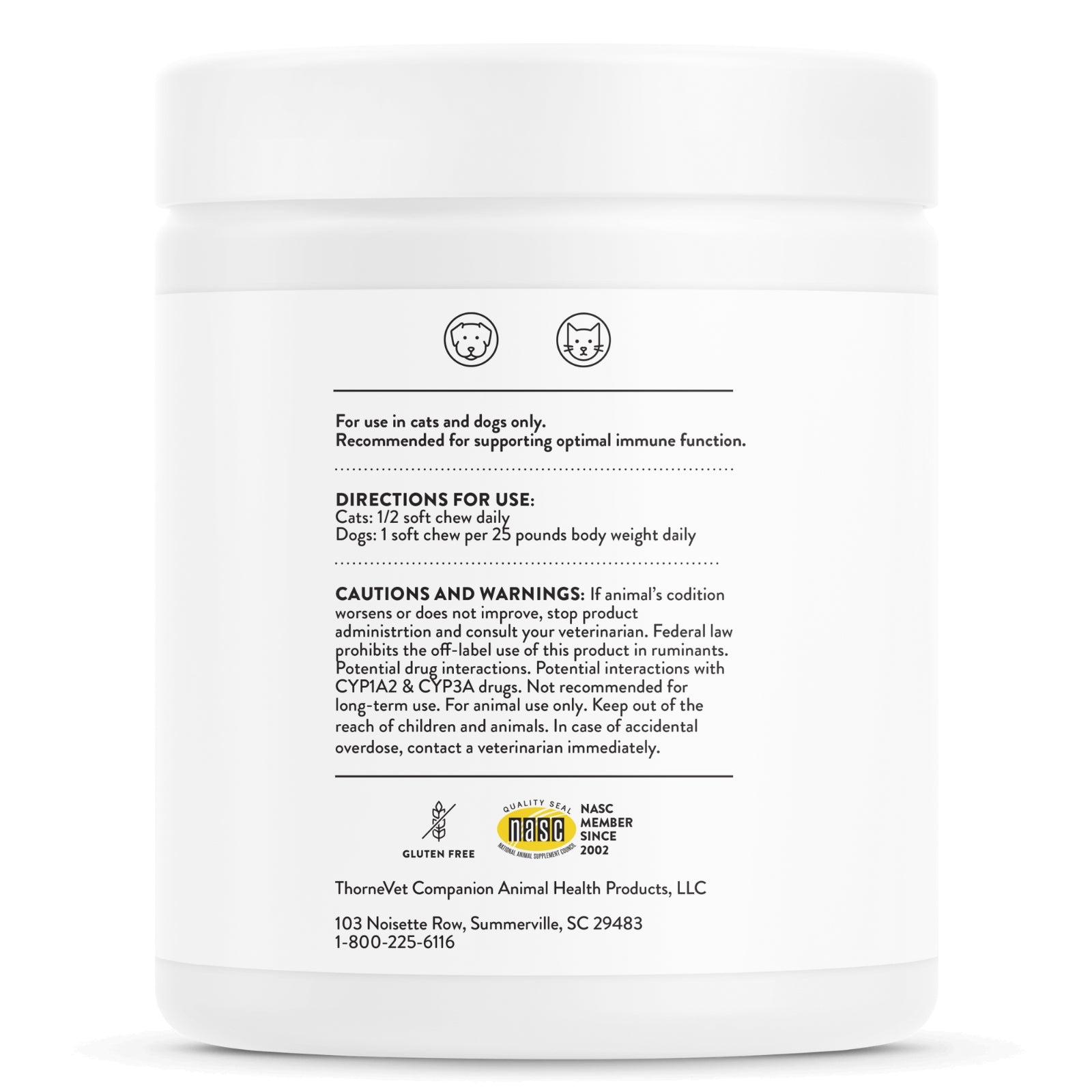 Thorne Vet, Immune Support Formula (formerly Immugen), 90 Soft Chews UPC 693749099437 | HiLife Vitamins