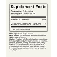 Timeline, Cellular Longevity PRO, Mitopure (Urolithin A), 1000mg, 60 Vegan Capsules UPC 810168810065 | Hilife Vitamins