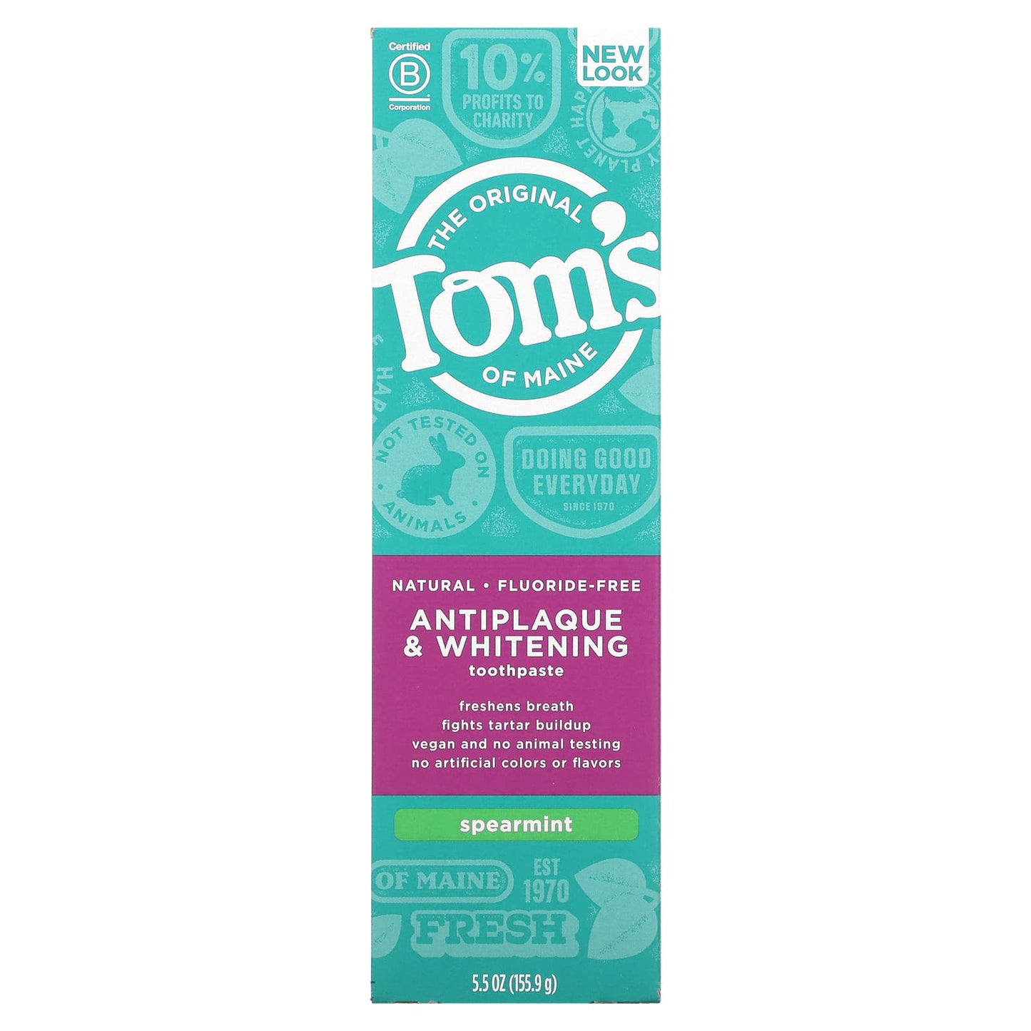 Tom’s Of Maine, Toothpaste AntiPlaque Tartar Control Whitening Spearmint, 5.5 Oz UPC 077326830864 | HiLife Vitamins