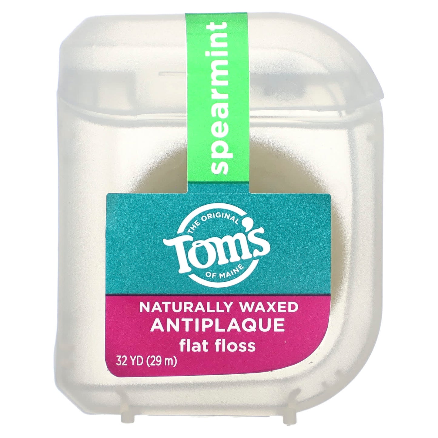 Tom’s Of Maine, Floss AntiPlaque Flat Spearmint, 32 UPC 077326980309 | Hilife Vitamins