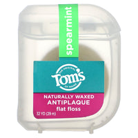 Tom’s Of Maine, Floss AntiPlaque Flat Spearmint, 32 UPC 077326980309 | Hilife Vitamins