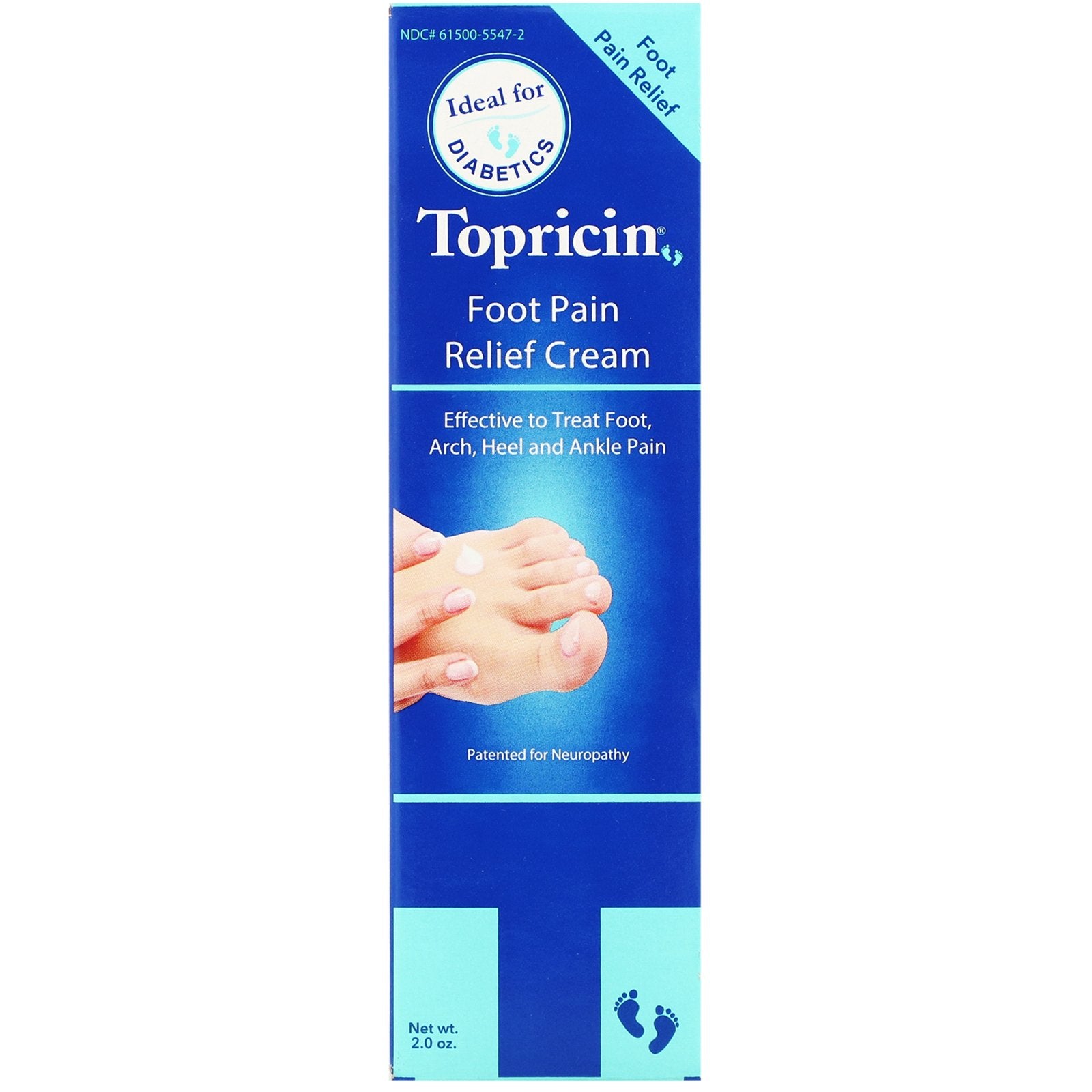 Topricin, Foot Therapy Cream, 2 Oz UPC 609863600206 | Hilife Vitamins