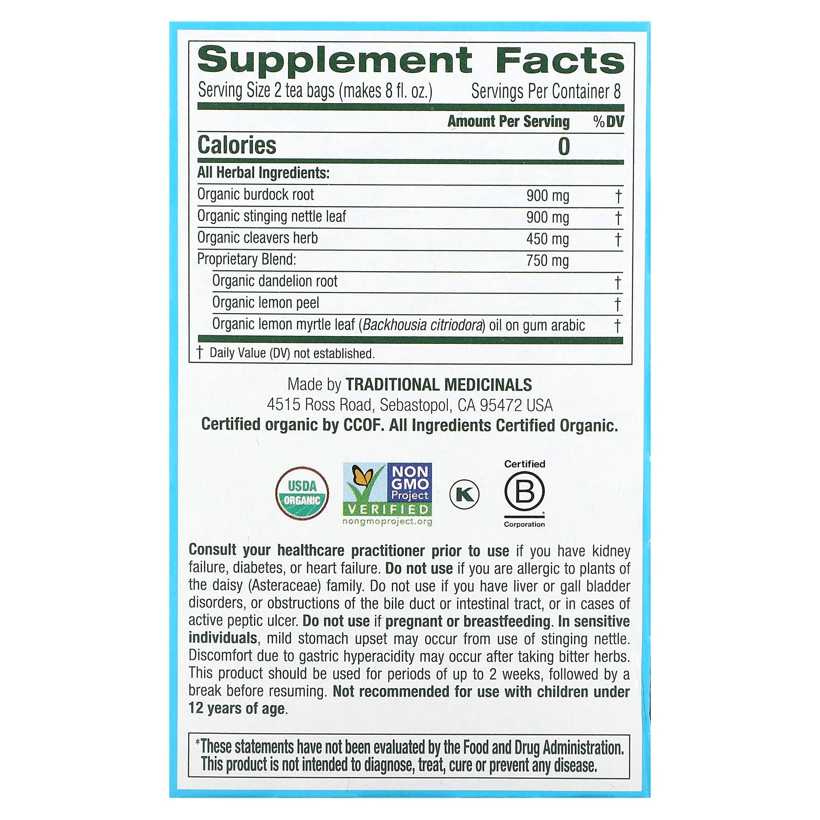Traditional Medicinals Teas, Lemon Everyday Detox, 16 UPC 032917001979 | Hilife Vitamins