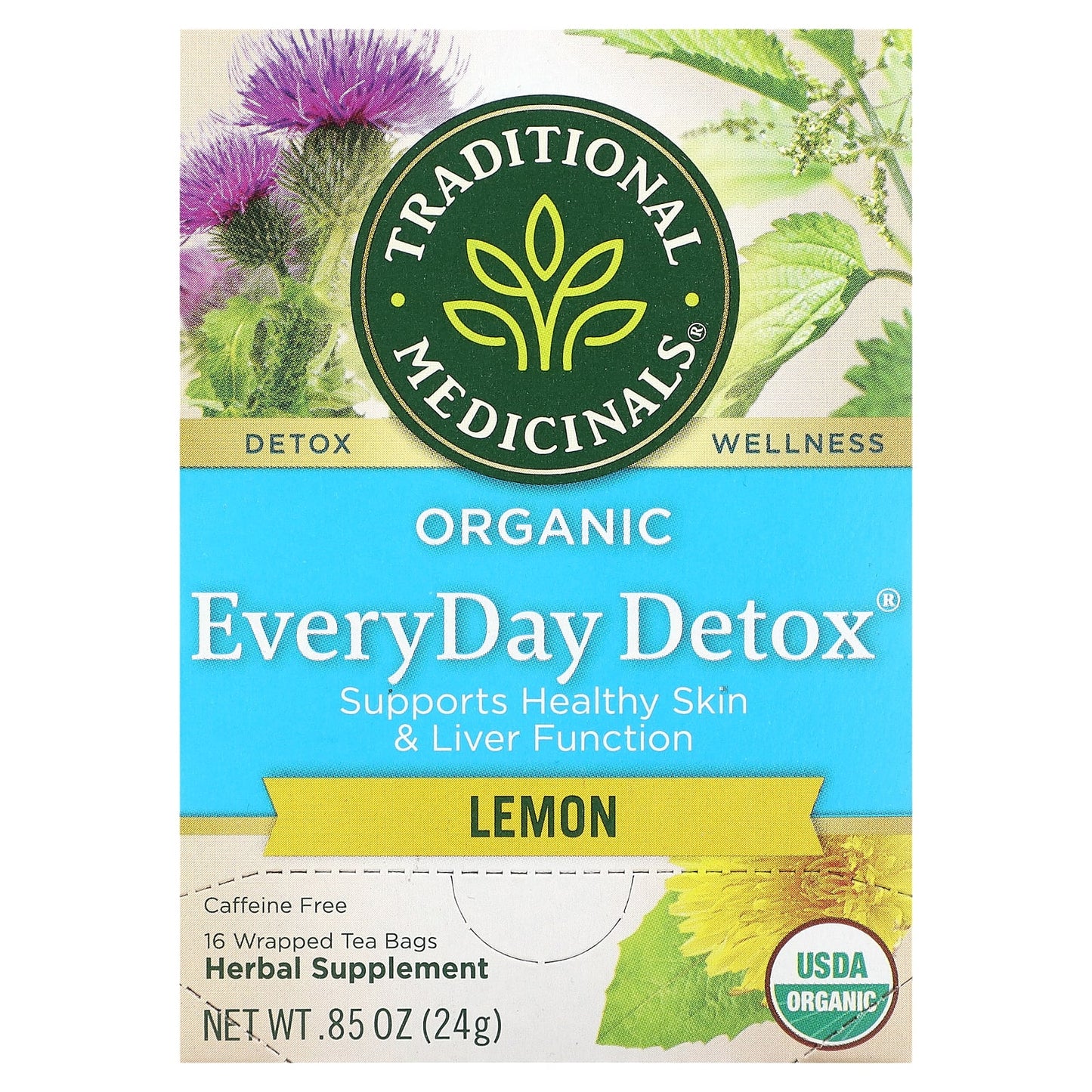 Traditional Medicinals Teas, Lemon Everyday Detox, 16 UPC 032917001979 | Hilife Vitamins