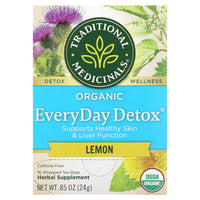 Traditional Medicinals Teas, Lemon Everyday Detox, 16 UPC 032917001979 | Hilife Vitamins