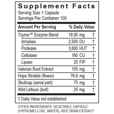 Transformation Enzyme, CalmZyme, 100 Capsules UPC 632889100313 | HiLife Vitamins
