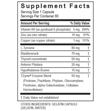 Transformation Enzyme, Thyroid Complex, 60 Capsules UPC 632889302113 | HiLife Vitamins