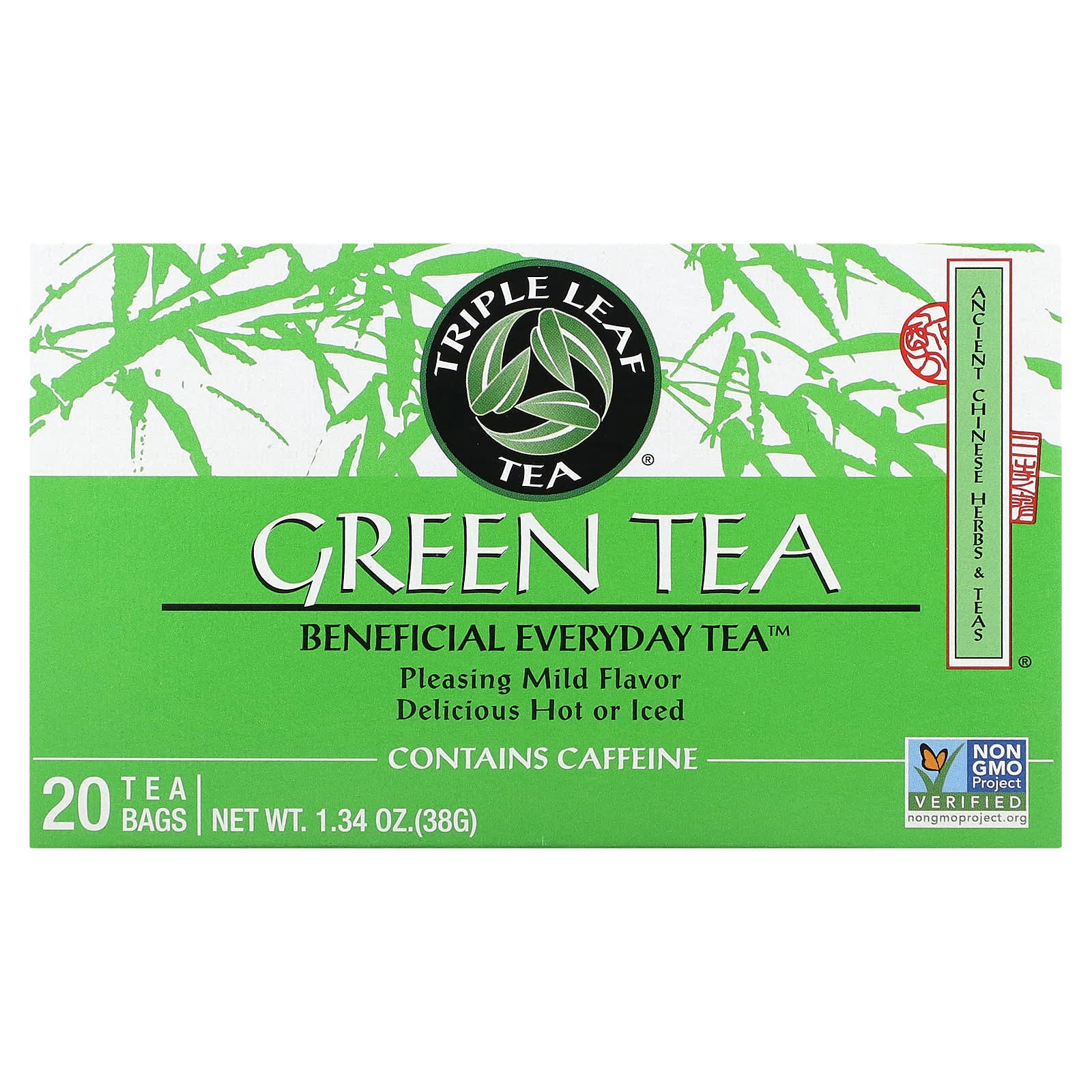 TRIPLE LEAF TEA, Green Premium Tea, 20 BAG UPC 023991000019 | Hilife Vitamins