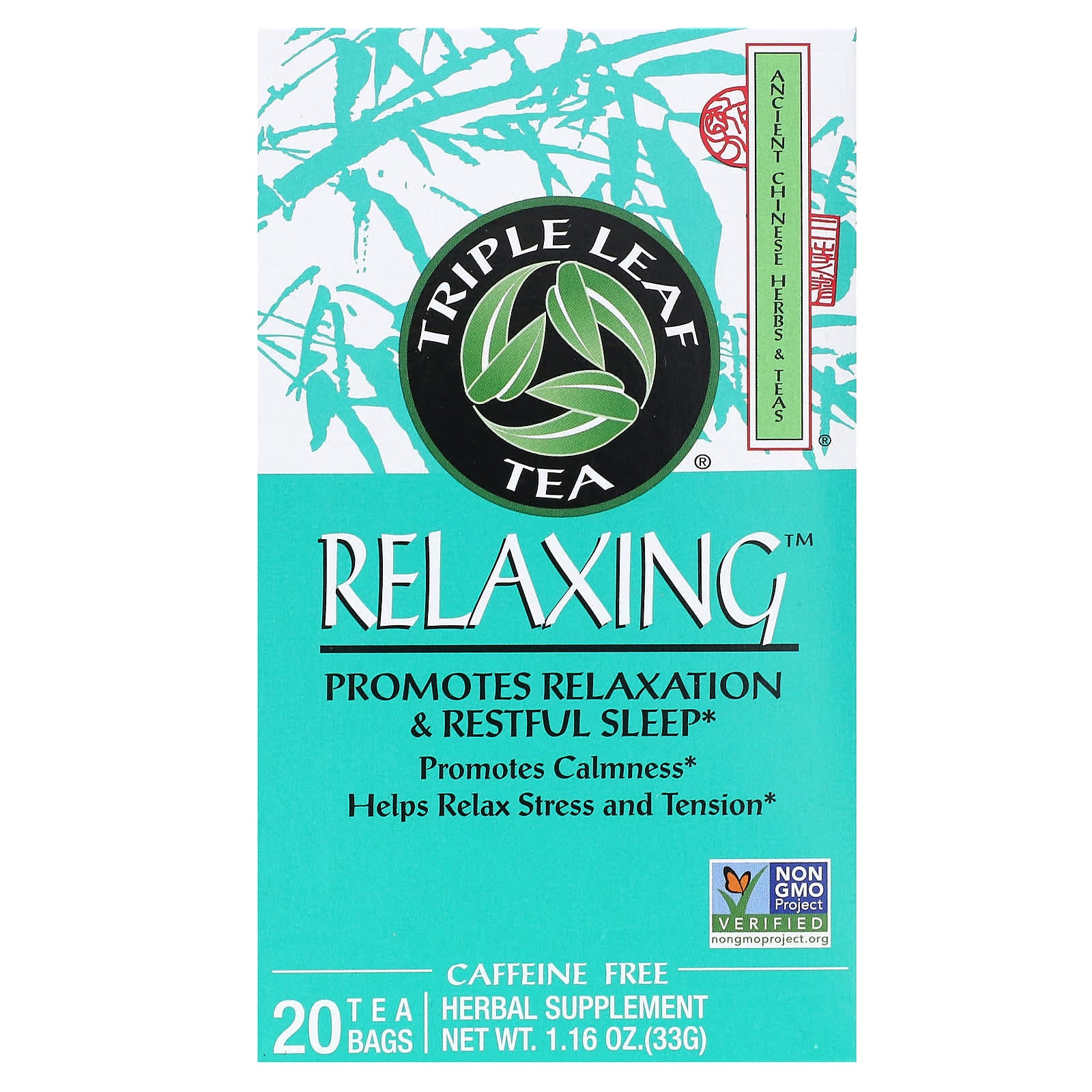 TRIPLE LEAF TEA, Relaxing Tea, 20 BAG - 023991000033 | Hilife Vitamins