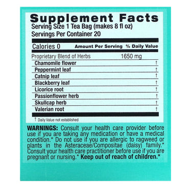 TRIPLE LEAF TEA, Relaxing Tea, 20 BAG UPC 023991000033 | Hilife Vitamins