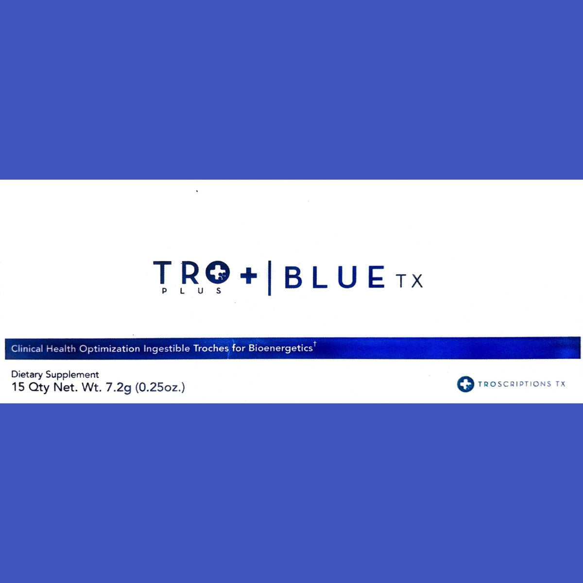 Troscriptions, Tro+ Blue, 15 Troches UPC 850061163110 | Hilife Vitamins