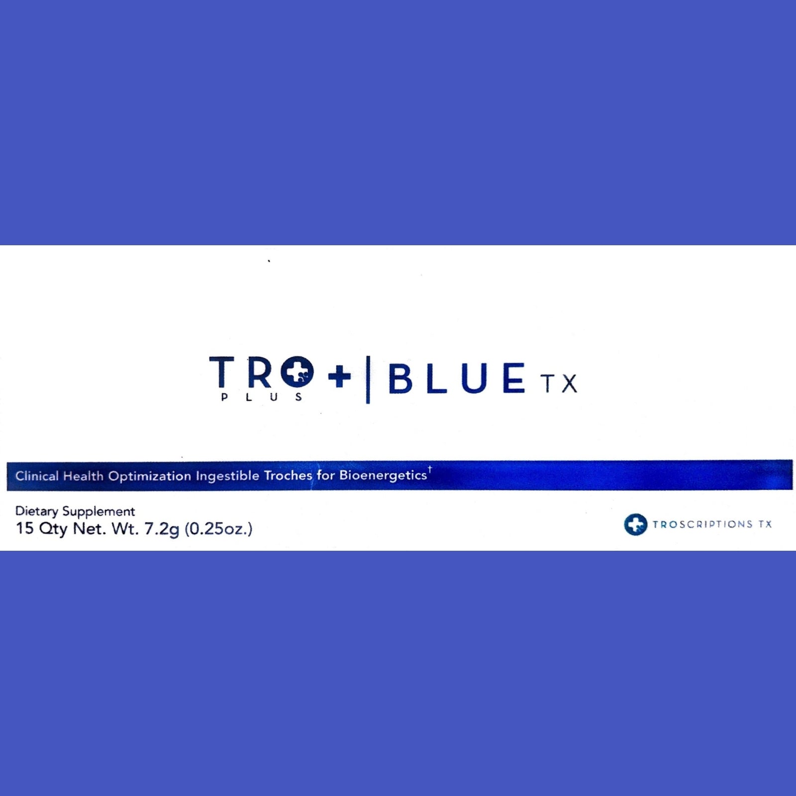 Troscriptions, Tro+ Blue, 15 Troches UPC 850061163110 | Hilife Vitamins