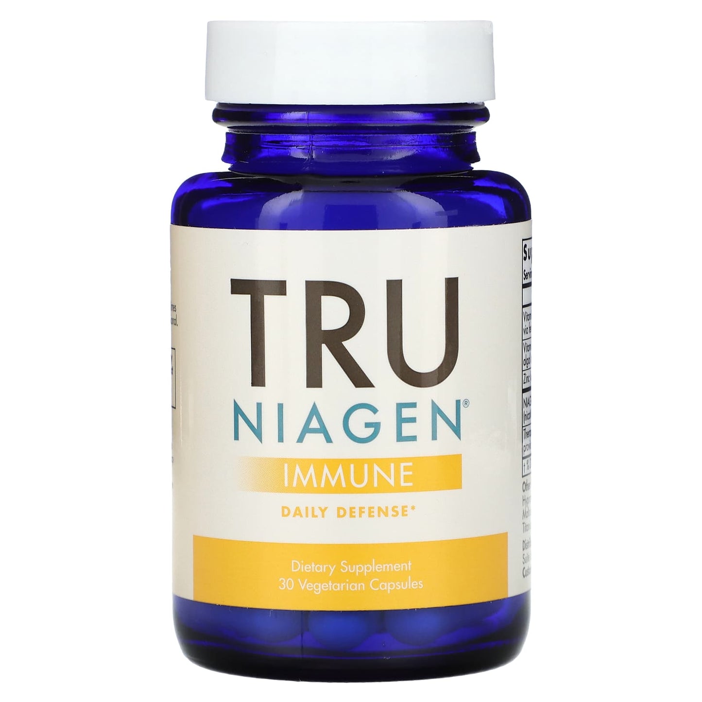 Tru Niagen, Immune, Daily Defense, 30 Vegetarian Capsules UPC 850015311550 | Hilife Vitamins