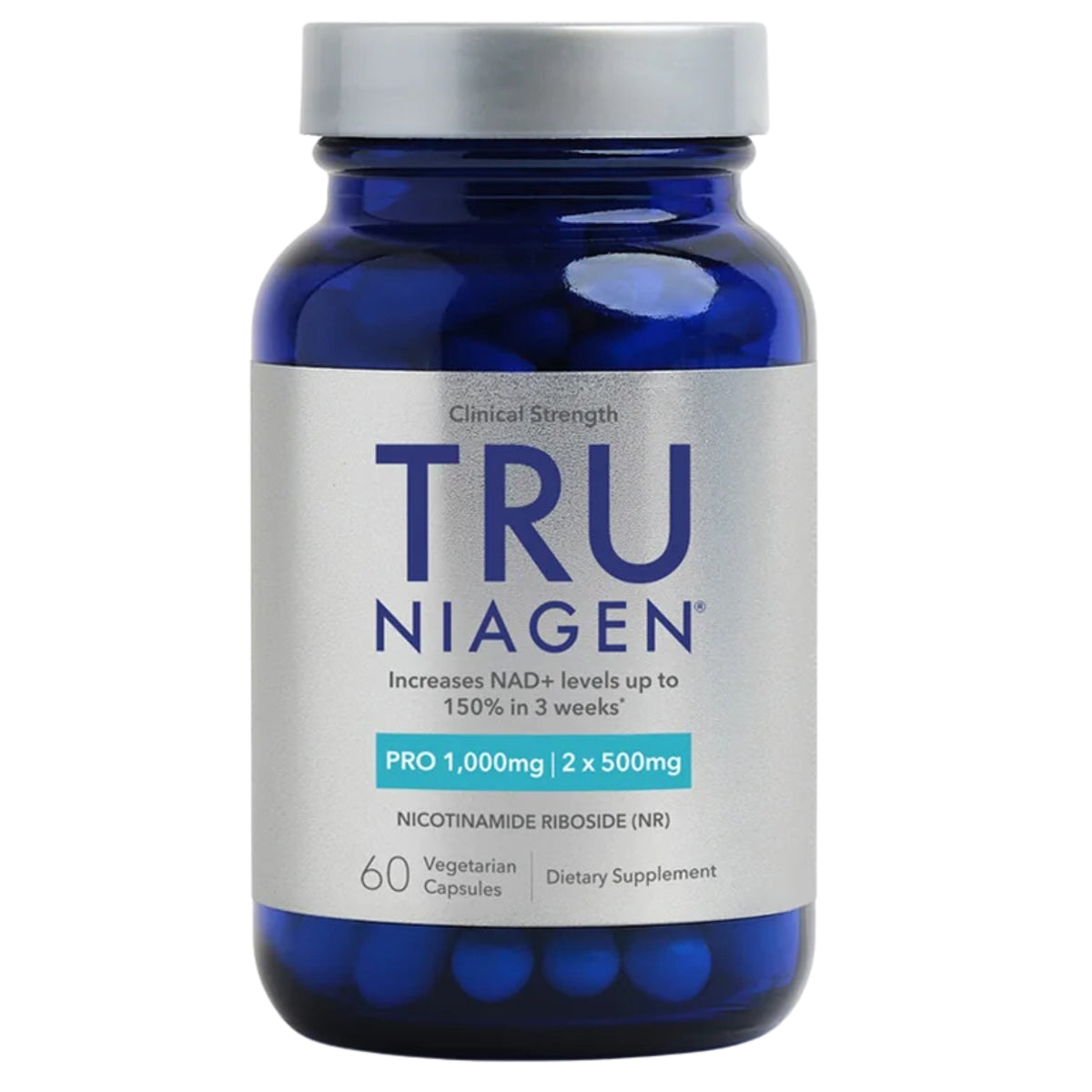 Tru Niagen, Tru Niagen® Pro 1,000mg, 60 Vegetarian Capsules UPC 850015311802 | Hilife Vitamins