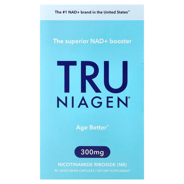 Tru Niagen, Age Better®, Nicotinamide Riboside (NR), 300 mg, 90 Vegetarian Capsules UPC 850015311895 | Hilife Vitamins