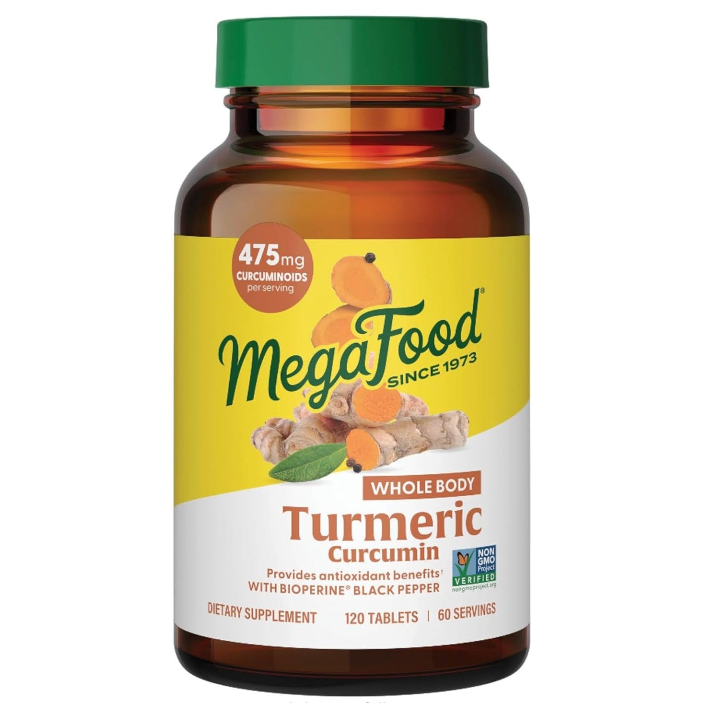 Megafood, Turmeric Strength For Whole Body, 120 Tablets UPC 051494100103 | HiLife Vitamins
