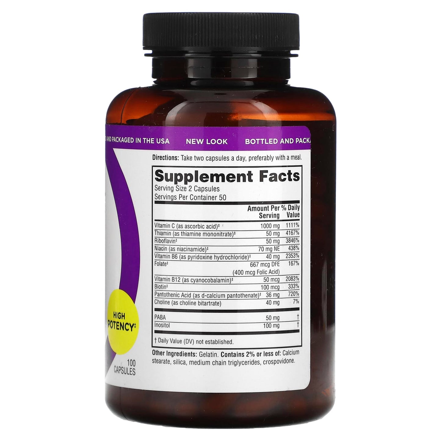 Twinlab, Stress B-Complex, 100 Capsules UPC 027434006422 | Hilife Vitamins