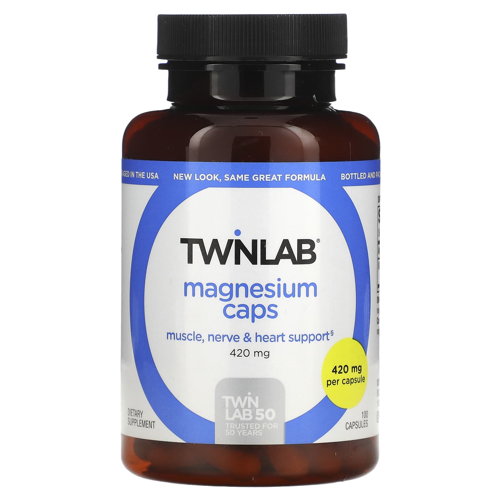 Twinlab, Magnesium 420mg, 100 Capsules UPC 027434010214 | Hilife Vitamins