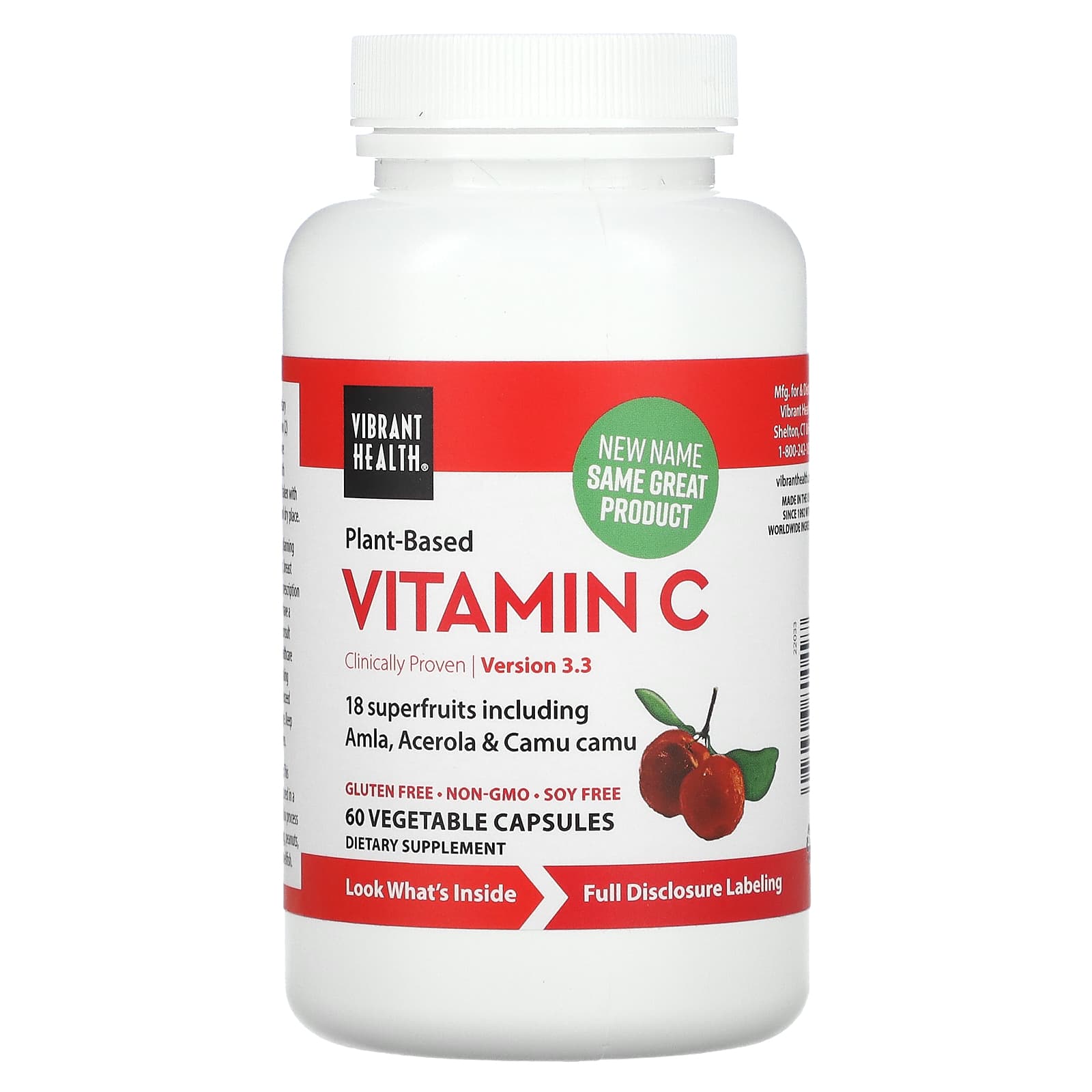 Vibrant Health, Super Natural C, 60 Vegetable Capsules UPC 074306800497 | HiLife Vitamins