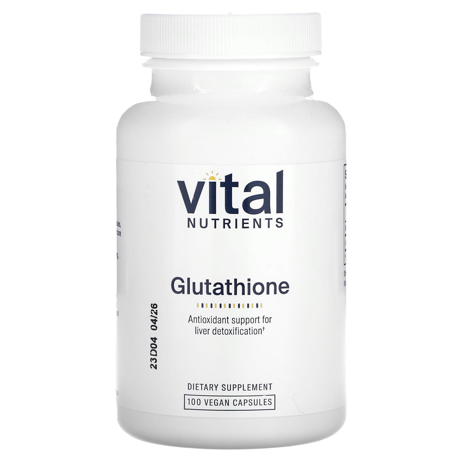 Vital Nutrients, Glutathione, 100 Vegan Capsules UPC 693465105214 | HiLife Vitamins