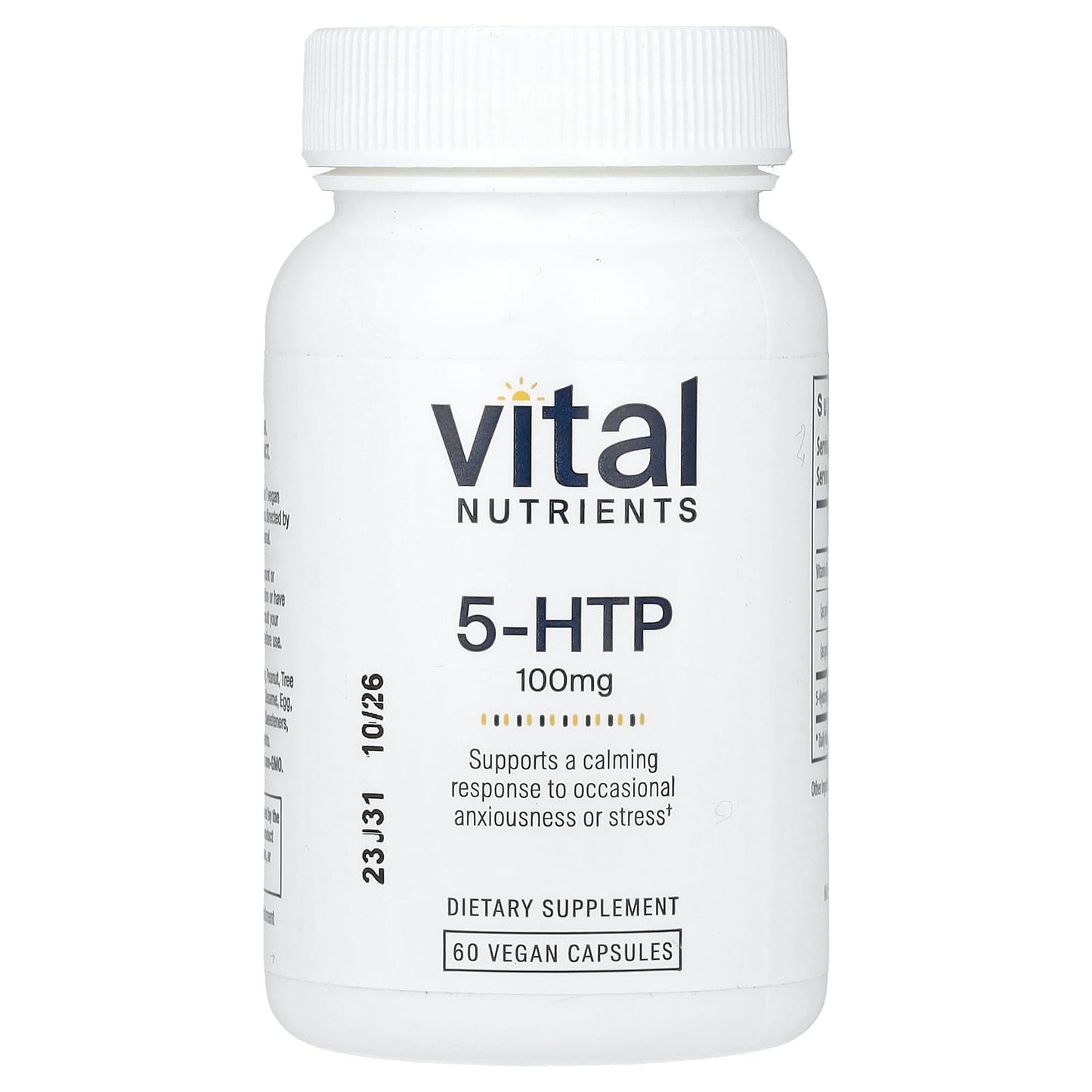 Vital Nutrients, 5-HTP, 100 mg, 60 Capsules UPC 693465110119 | HiLife Vitamins