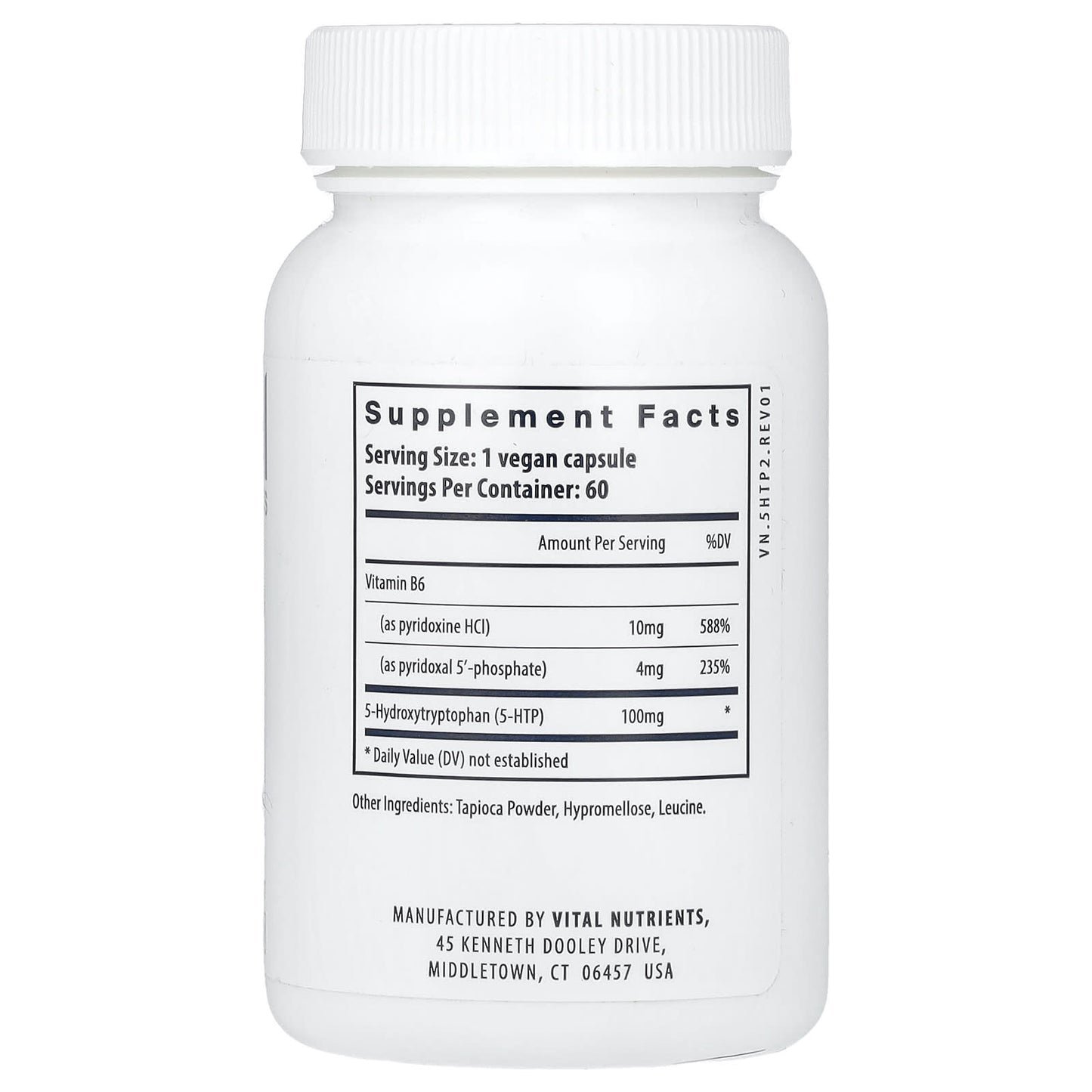 Vital Nutrients, 5-HTP, 100 mg, 60 Capsules UPC 693465110119 | HiLife Vitamins