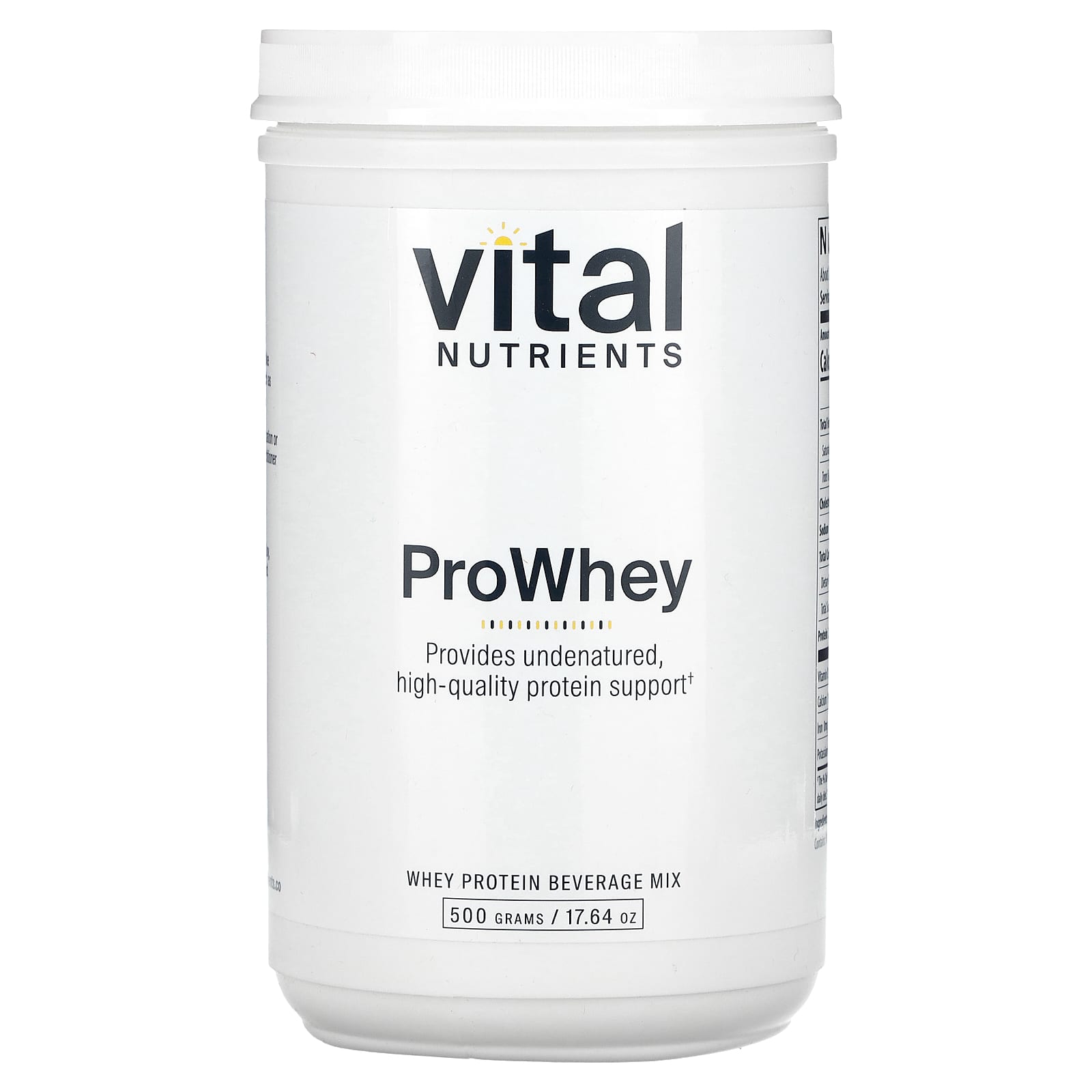 Vital Nutrients, ProWhey, 17.64 oz (500 g) UPC 693465112113 | HiLife Vitamins