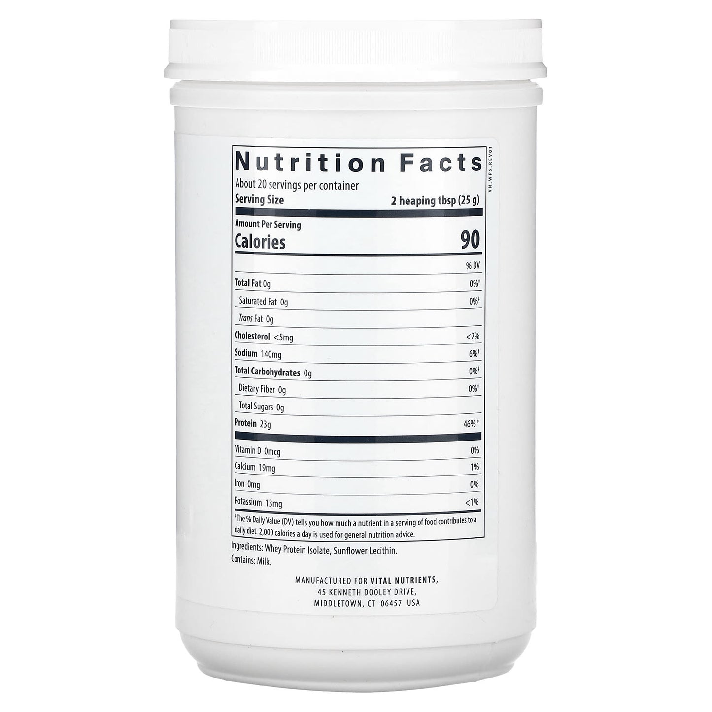 Vital Nutrients, ProWhey, 17.64 oz (500 g) UPC 693465112113 | HiLife Vitamins