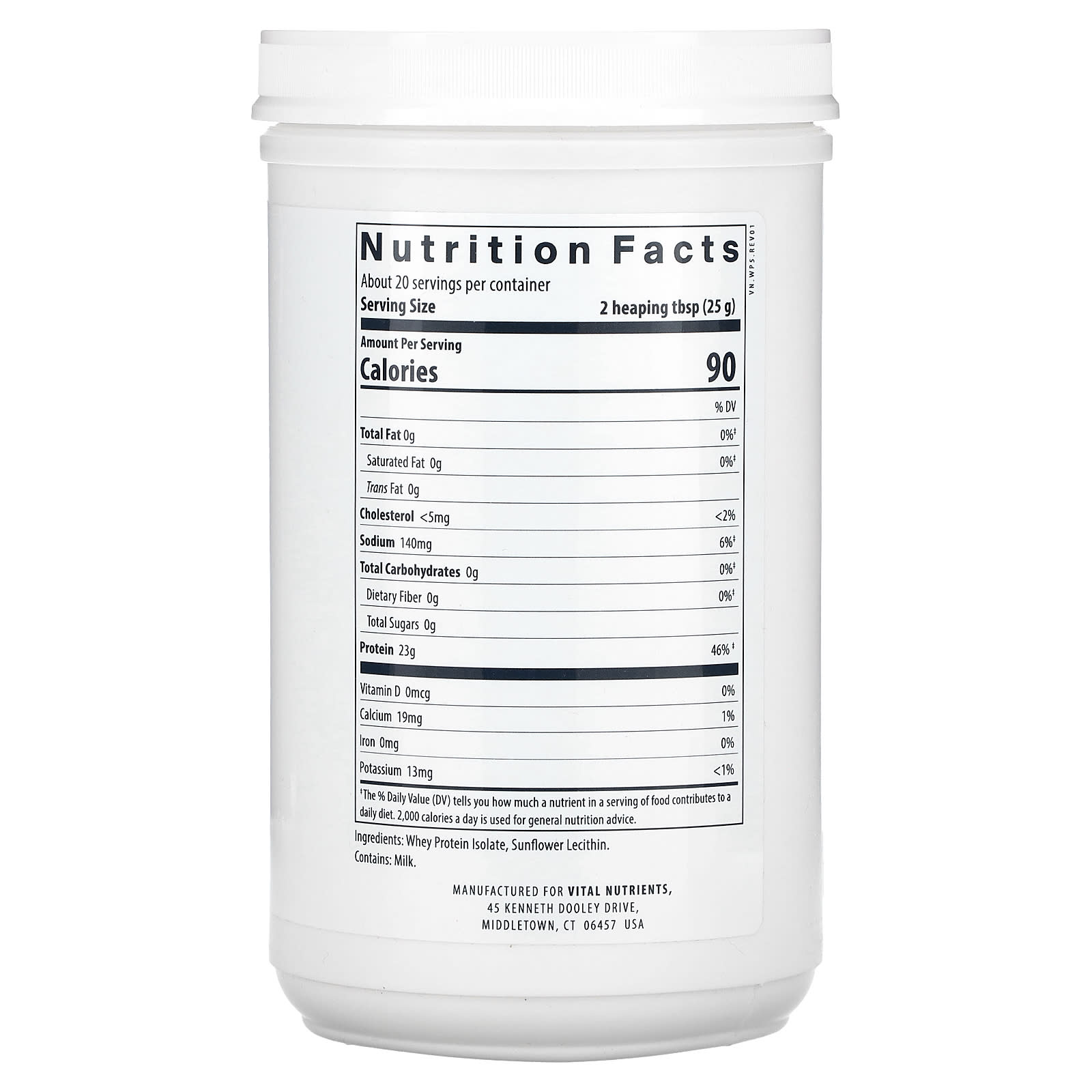Vital Nutrients, ProWhey, 17.64 oz (500 g) UPC 693465112113 | HiLife Vitamins