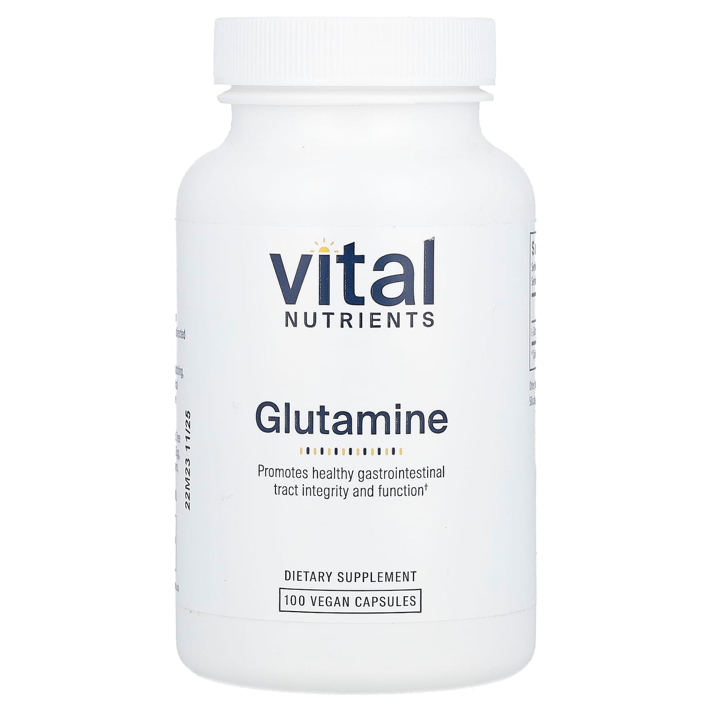 Vital Nutrients, Glutamine, 100 Vegan Capsules UPC 693465113110 | HiLife Vitamins
