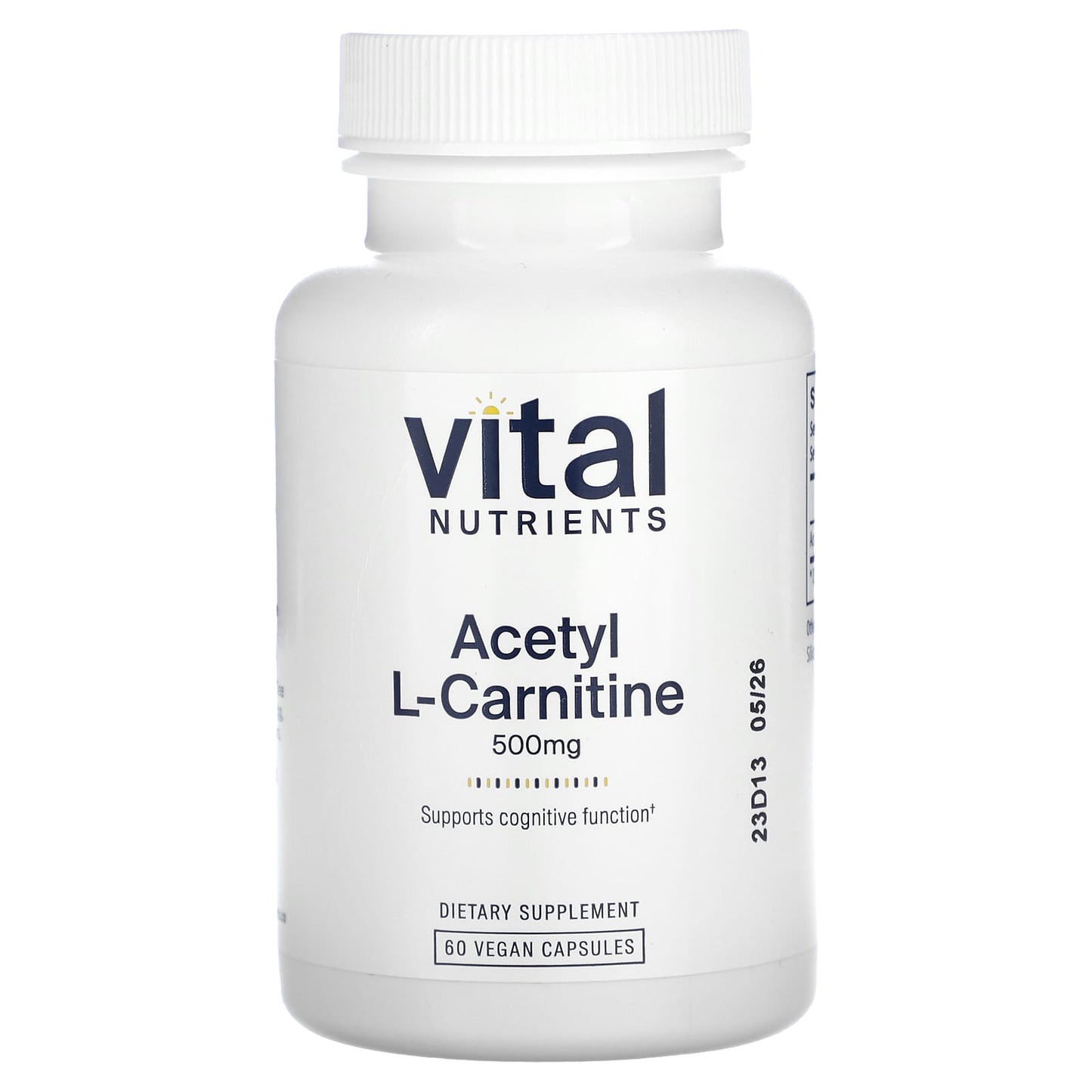 Vital Nutrients, Acetyl L-Carnitine, 500 mg, 60 Vegan Capsules UPC 693465115114 | HiLife Vitamins