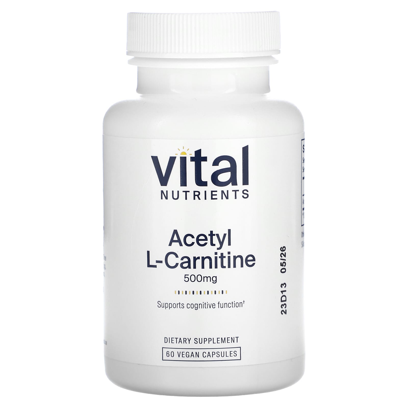 Vital Nutrients, Acetyl L-Carnitine, 500 mg, 60 Vegan Capsules UPC 693465115114 | HiLife Vitamins