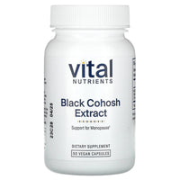 Vital Nutrients, Black Cohosh Extract, 60 Vegan Capsules UPC 693465203118 | HiLife Vitamins