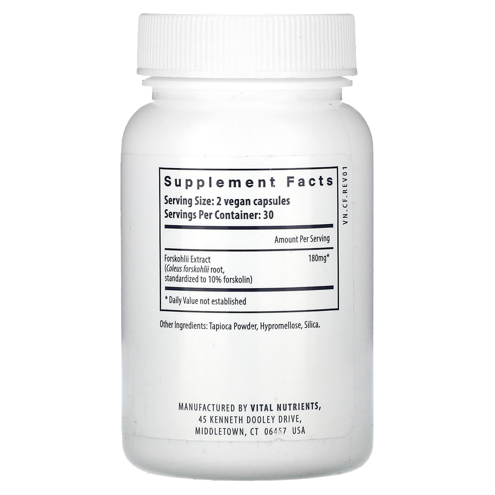 Vital Nutrients, Coleus Forskohlii, 60 Vegan Capsules UPC 693465207116 | HiLife Vitamins