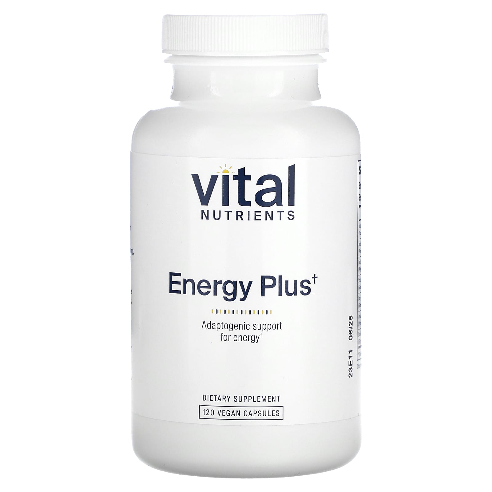 Vital Nutrients, Energy Plus, 120 Capsules UPC 693465209219 | HiLife Vitamins