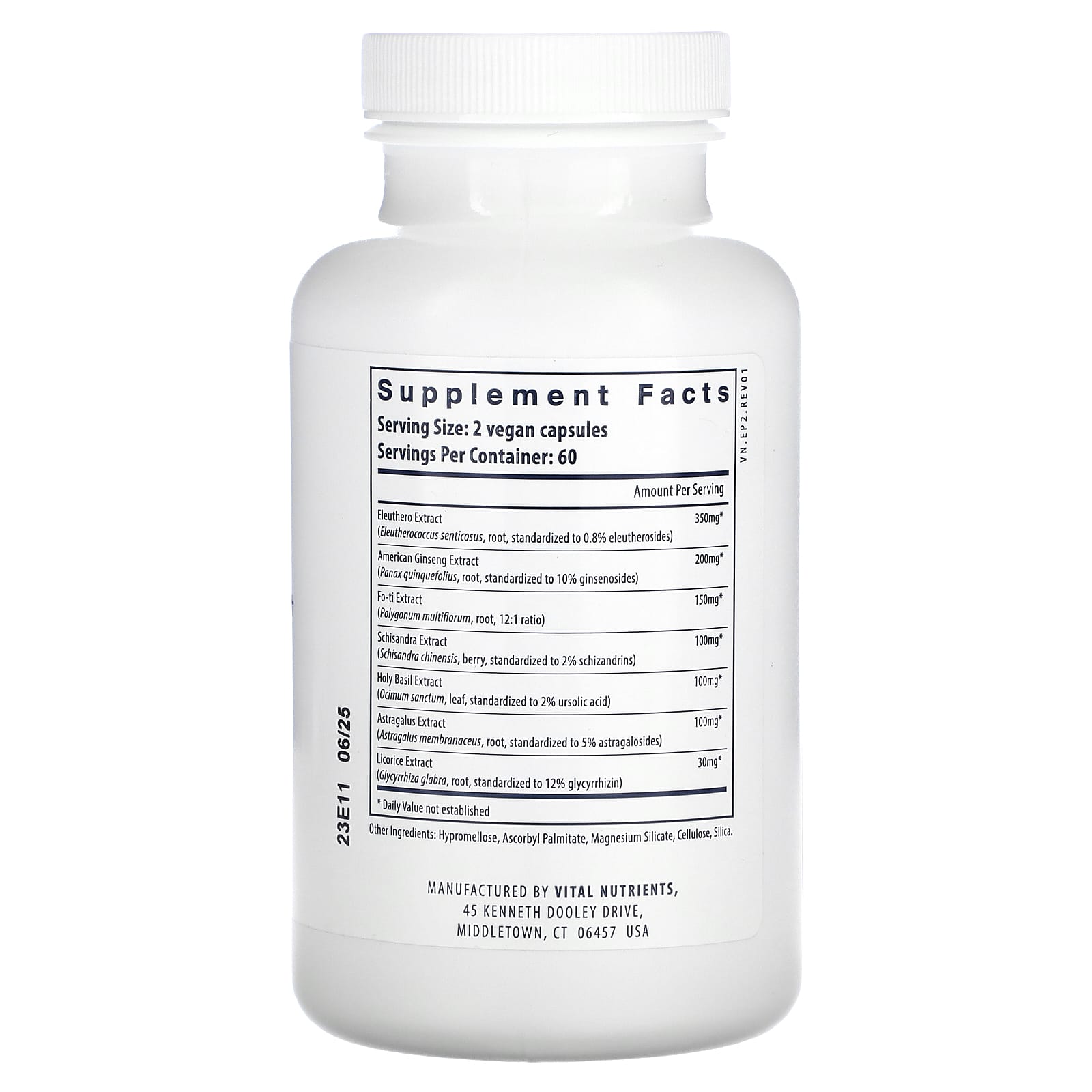 Vital Nutrients, Energy Plus, 120 Capsules UPC 693465209219 | HiLife Vitamins
