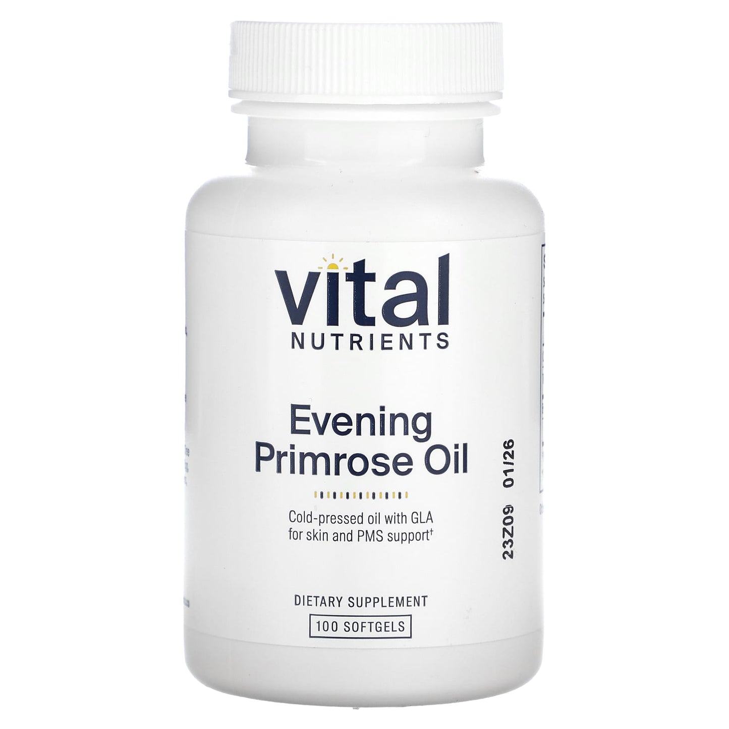 Vital Nutrients, Evening Primrose Oil, 100 Softgels UPC 693465210116 | HiLife Vitamins