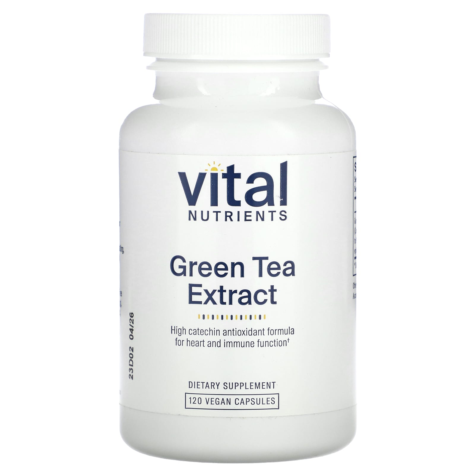 Vital Nutrients, Green Tea Extract, 120 Vegan Capsules UPC 693465218211 | HiLife Vitamins