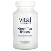 Vital Nutrients, Green Tea Extract, 120 Vegan Capsules UPC 693465218211 | HiLife Vitamins