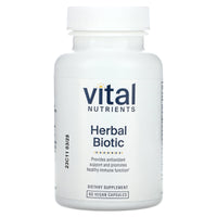 Vital Nutrients, Herbal Biotic, 60 Vegan Capsules UPC 693465221112 | HiLife Vitamins
