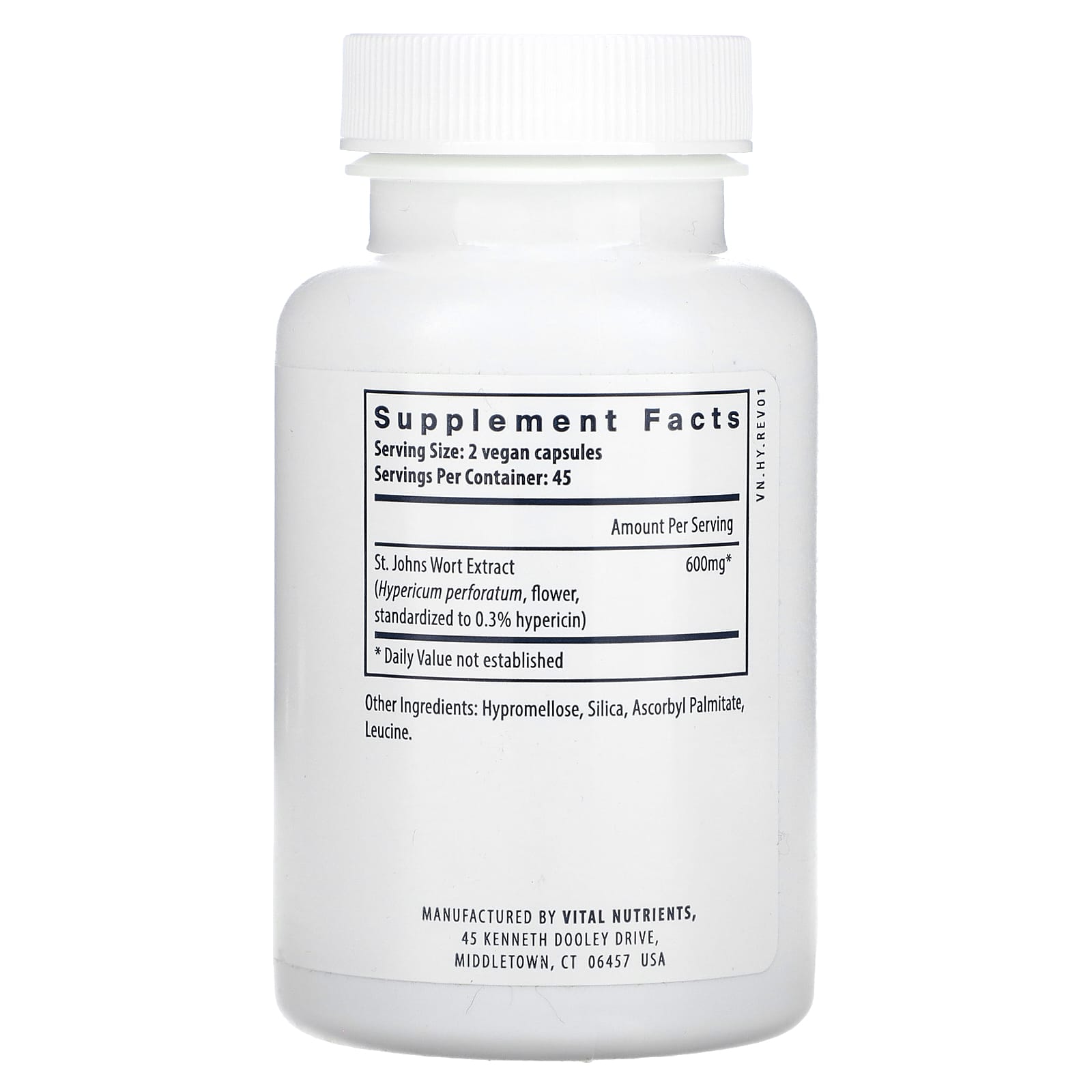 Vital Nutrients, St. John's Wort, 90 Vegan Capsules UPC 693465223116 | HiLife Vitamins