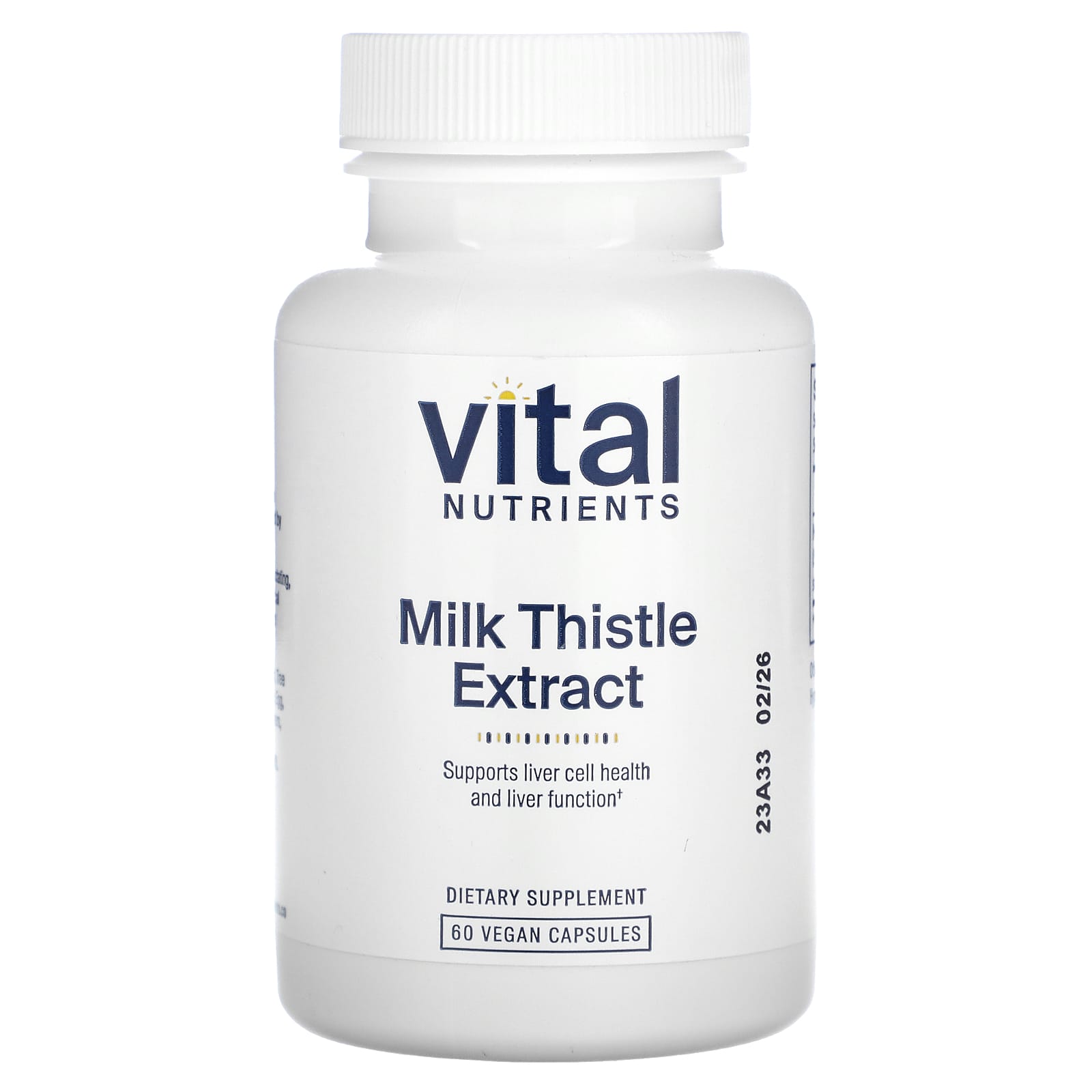 Vital Nutrients, Milk Thistle Extract, 60 Vegan Capsules UPC 693465228111 | HiLife Vitamins