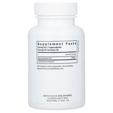 Vital Nutrients, Quercetin, 500 mg, 100 Vegan Capsules UPC 693465229118 | HiLife Vitamins